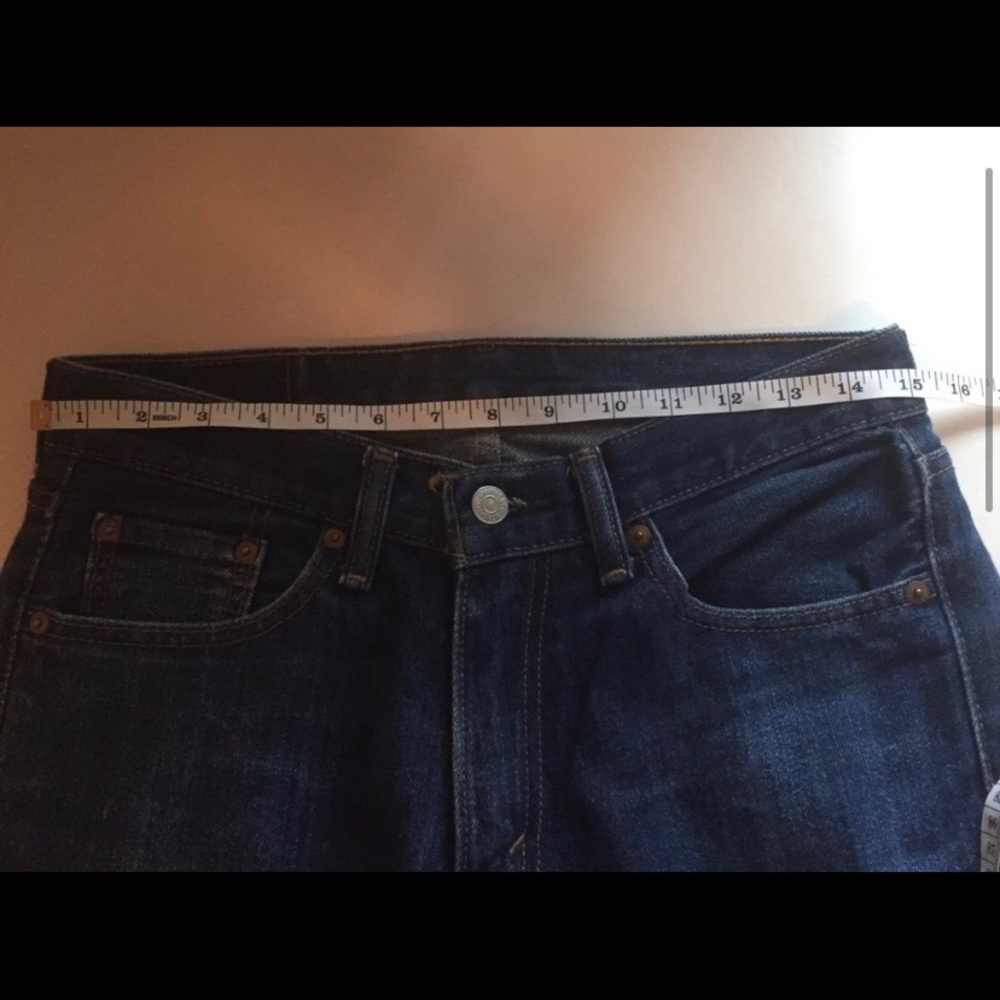 Levi 505 darkwash jeans high-waisted/straight-leg - Picture 5 of 5